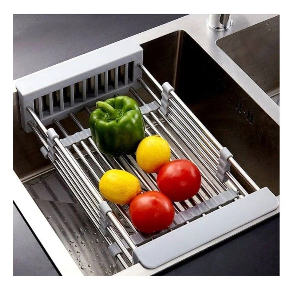Adjustable Drying Rack Over The Sink Stainless Steel 11.5" - 18.75" Wide New
